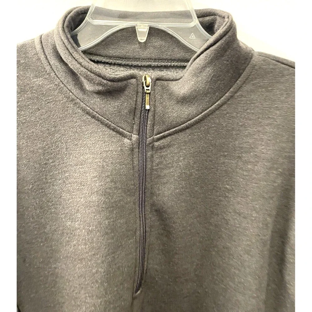 Urban Frontier Mens Size XXL Nwt 1/4 Zip Gray Long Sleeved Sweatshirt Pockets - Picture 2 of 8